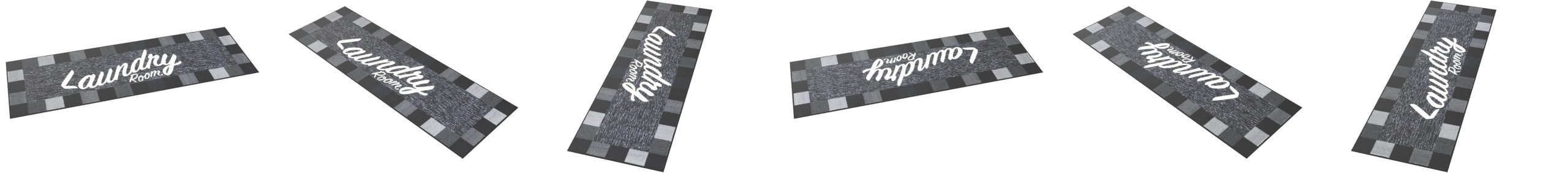 Covor dreptunghiular Ottomanson pentru spalatorie, cu spate din cauciuc 50 x 150 cm negru - imagine 6